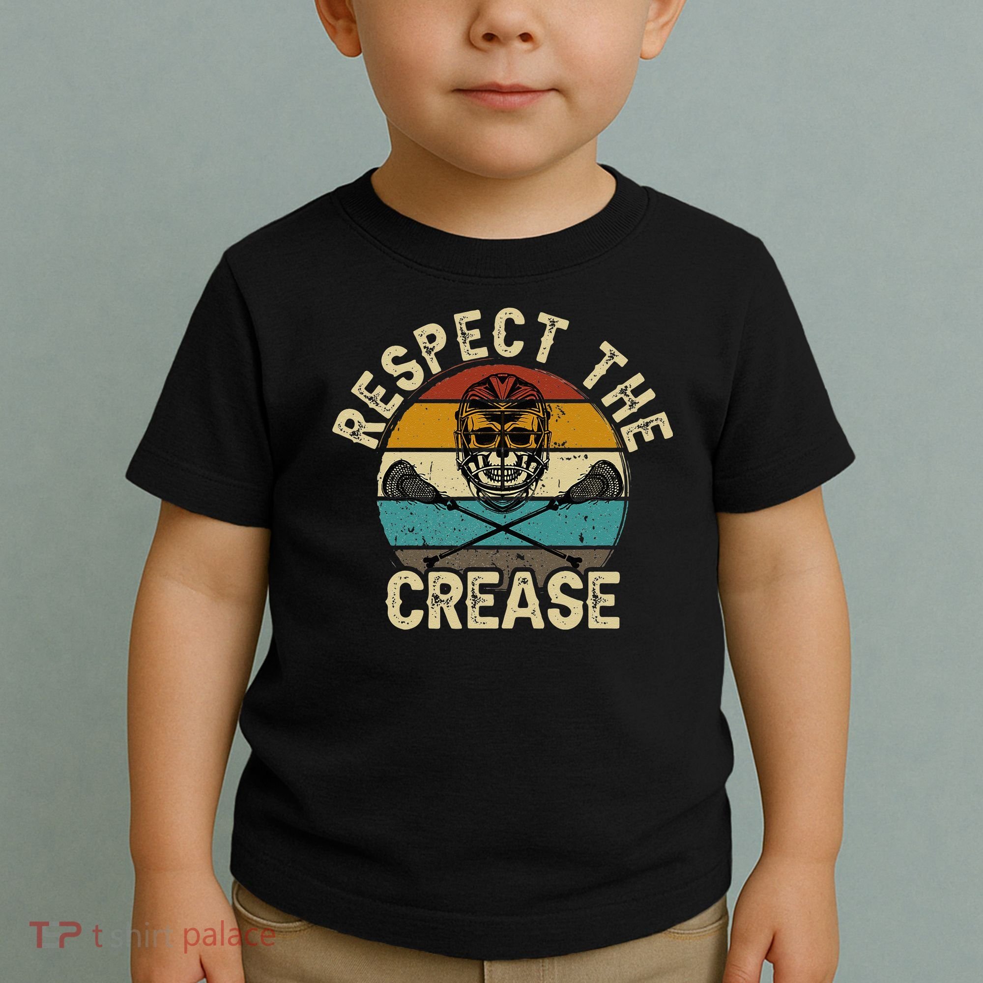 Respect The Crease Lacrosse Goalie Woman Men Toddler T-Shirt