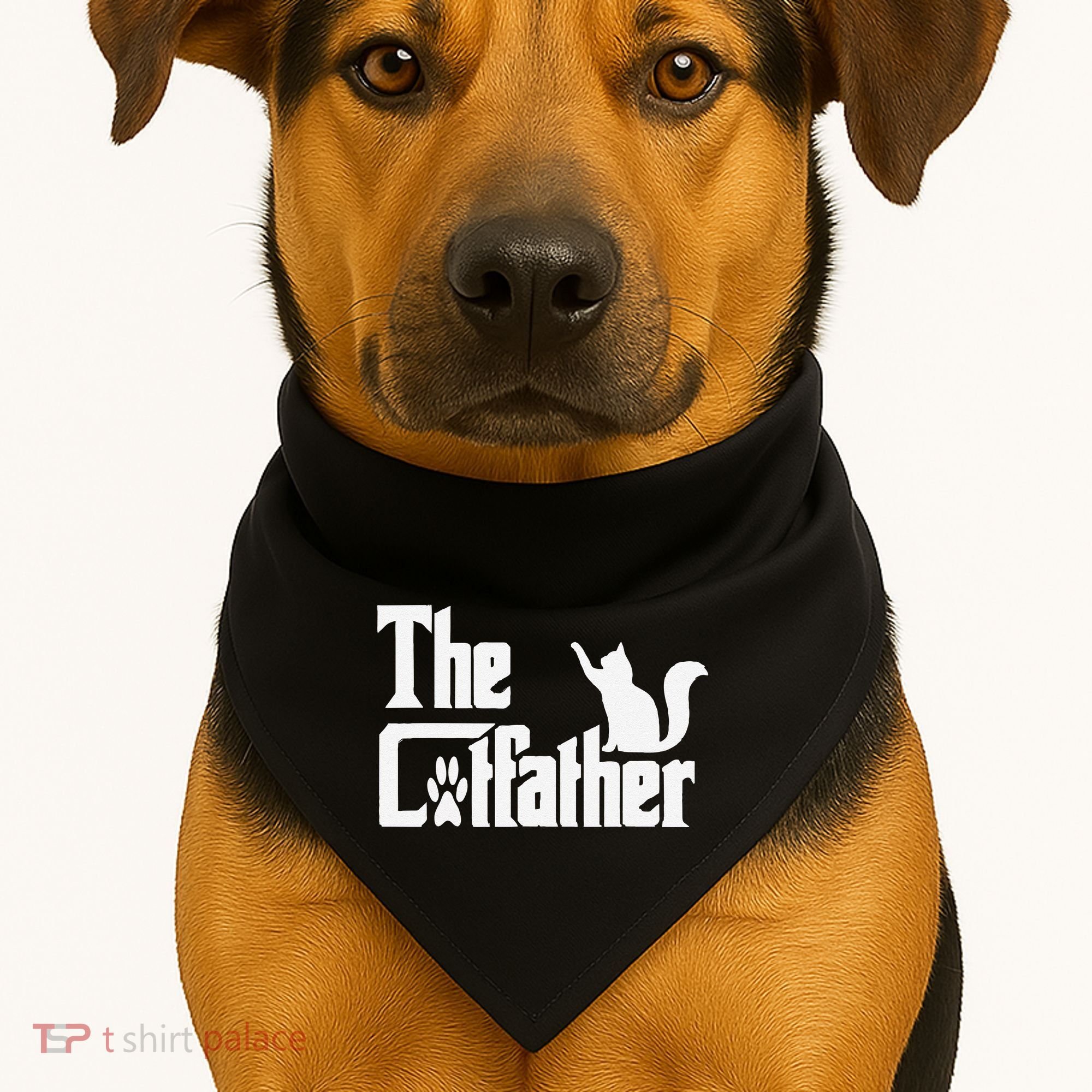 Retro The Cat Father Cat Lover Cat Dad Best Cat Meme USA-Made Doggie Bandana