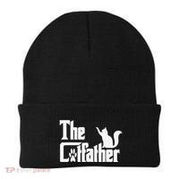 Retro The Cat Father Cat Lover Cat Dad Best Cat Meme Beanie thumb 0