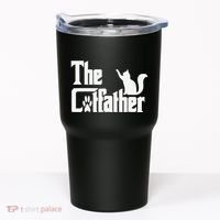Retro The Cat Father Cat Lover Cat Dad Best Cat Meme Tumbler thumb 0