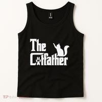 Retro The Cat Father Cat Lover Cat Dad Best Cat Meme Tank Top thumb 2