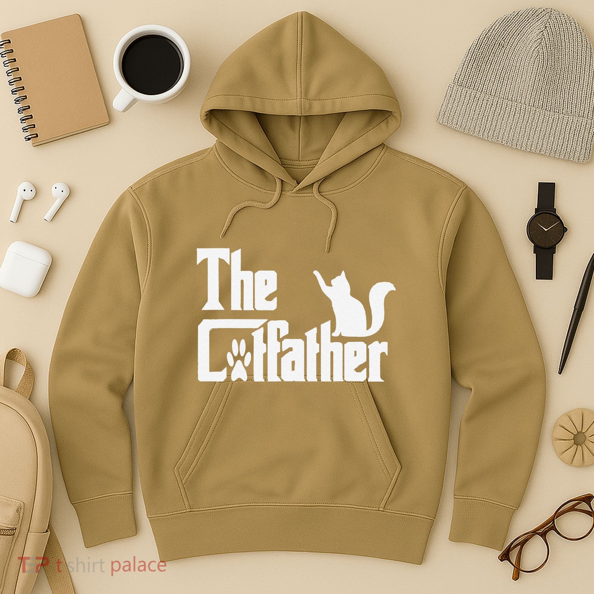 Retro The Cat Father Cat Lover Cat Dad Best Cat Meme Hoodie