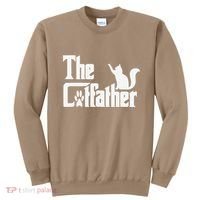 Retro The Cat Father Cat Lover Cat Dad Best Cat Meme Sweatshirt thumb 0