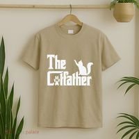 Retro The Cat Father Cat Lover Cat Dad Best Cat Meme T-Shirt thumb 2