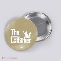 Retro The Cat Father Cat Lover Cat Dad Best Cat Meme Button thumb 0
