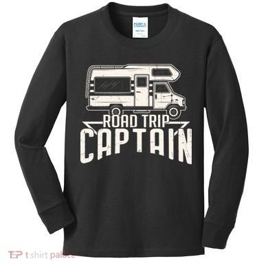 Road Trip Captain RV Summer Kids Long Sleeve Shirt