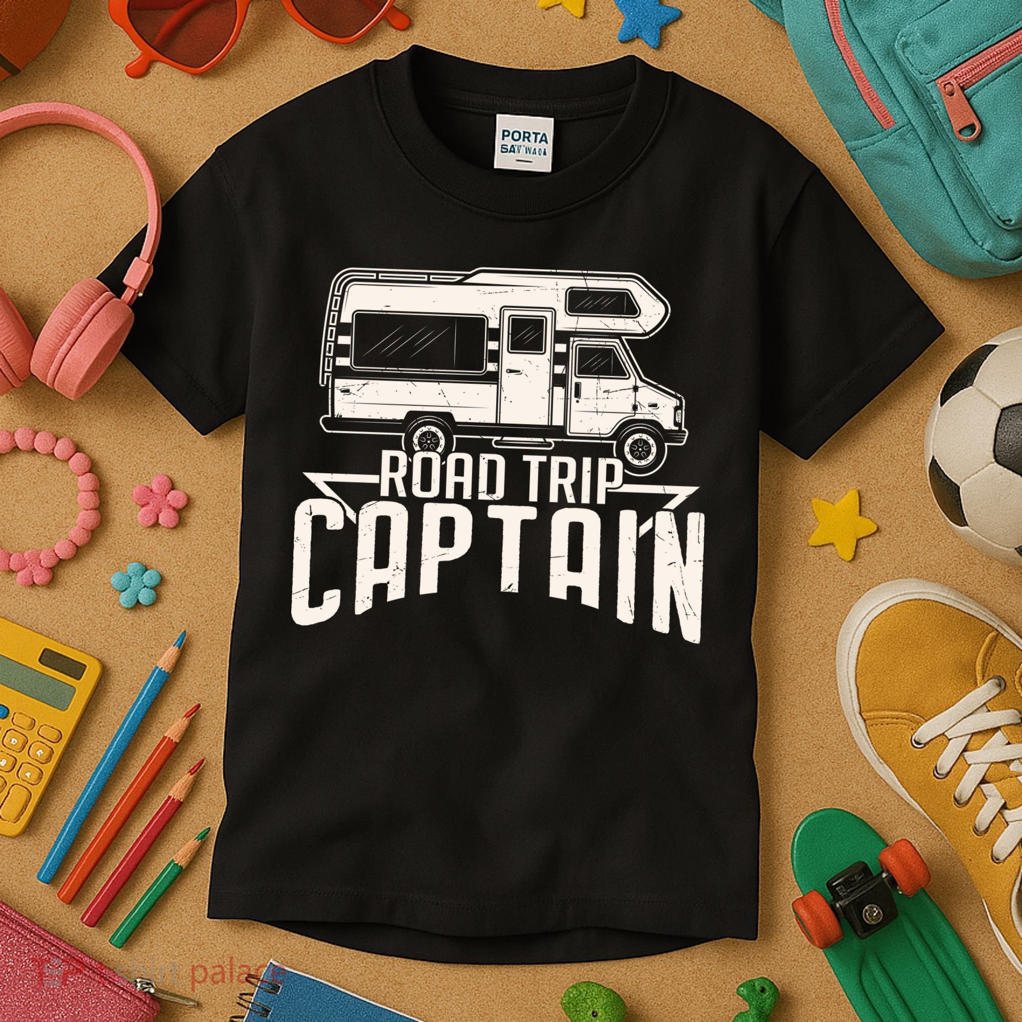 Road Trip Captain RV Summer Kids T-Shirt