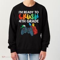 Ready To Crush 4th Grade Fourth Video Gamer First Day Boy Women's Sweatshirt thumb 0