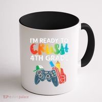 Ready To Crush 4th Grade Fourth Video Gamer First Day Boy Coffee Mug thumb 1