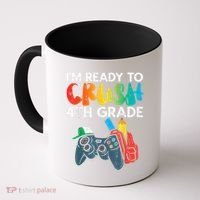 Ready To Crush 4th Grade Fourth Video Gamer First Day Boy Coffee Mug thumb 0