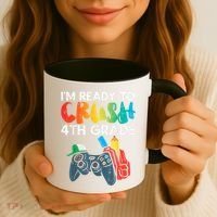 Ready To Crush 4th Grade Fourth Video Gamer First Day Boy Coffee Mug thumb 3