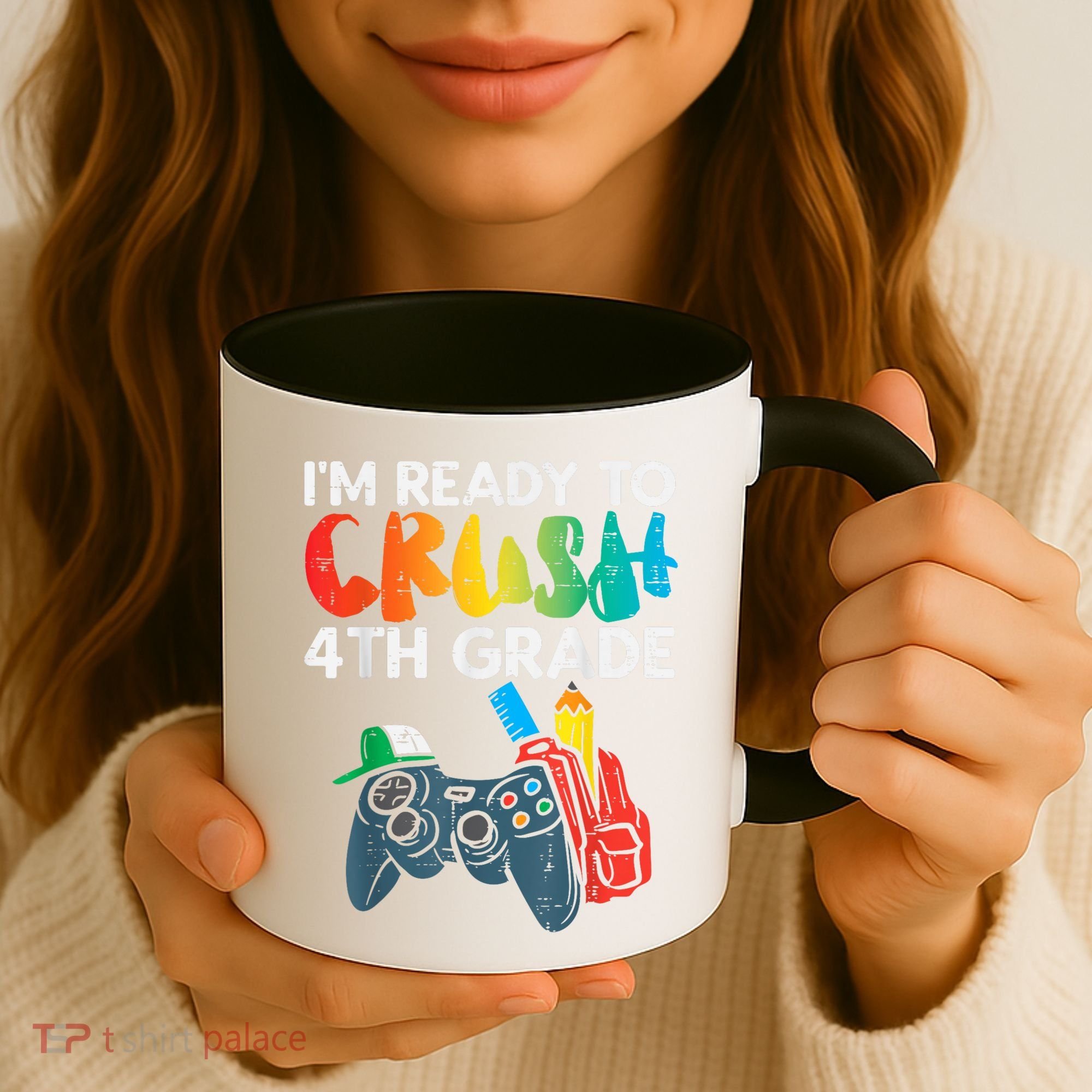Ready To Crush 4th Grade Fourth Video Gamer First Day Boy Coffee Mug