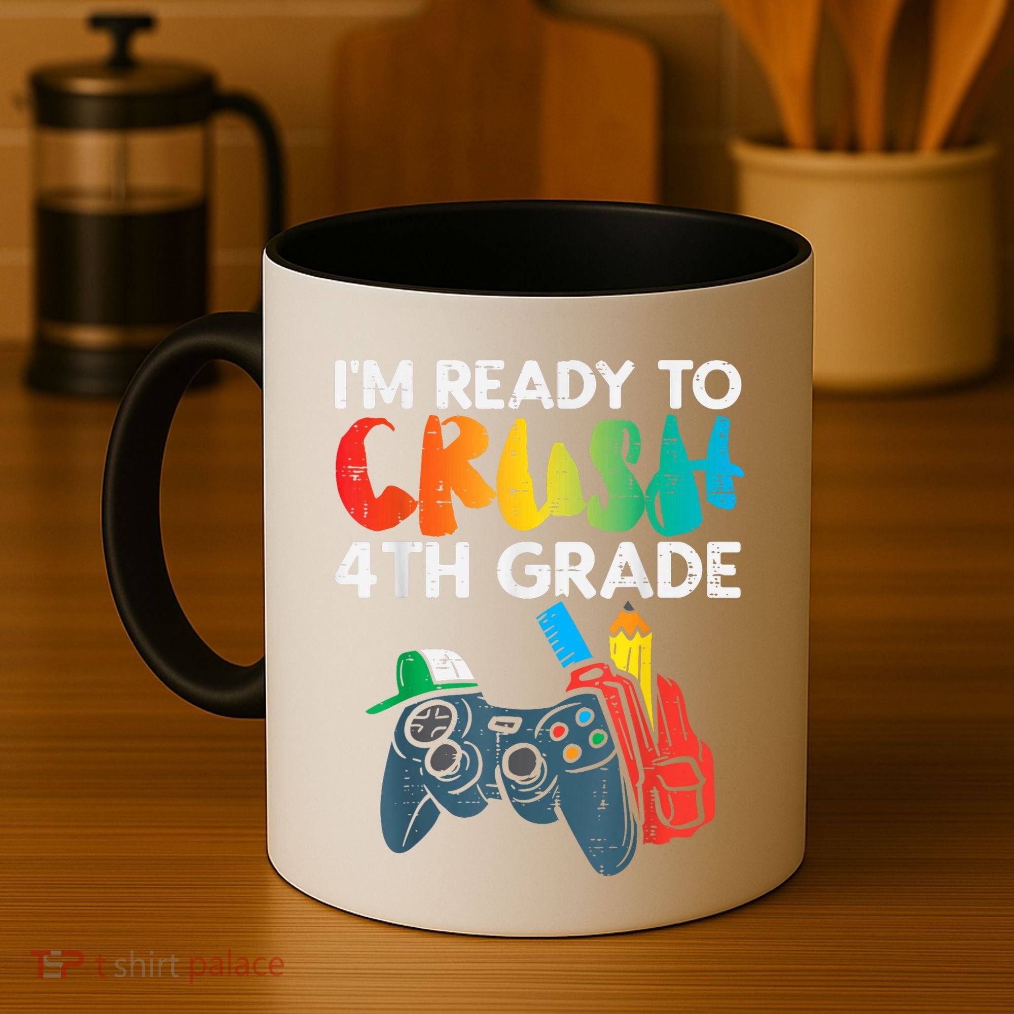 Ready To Crush 4th Grade Fourth Video Gamer First Day Boy Coffee Mug