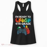 Ready To Crush 4th Grade Fourth Video Gamer First Day Boy Women's Tank Top thumb 0