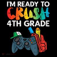 Ready To Crush 4th Grade Fourth Video Gamer First Day Boy Toddler Hoodie thumb 2