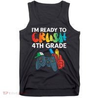Ready To Crush 4th Grade Fourth Video Gamer First Day Boy Tank Top thumb 0
