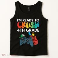 Ready To Crush 4th Grade Fourth Video Gamer First Day Boy Tank Top thumb 2