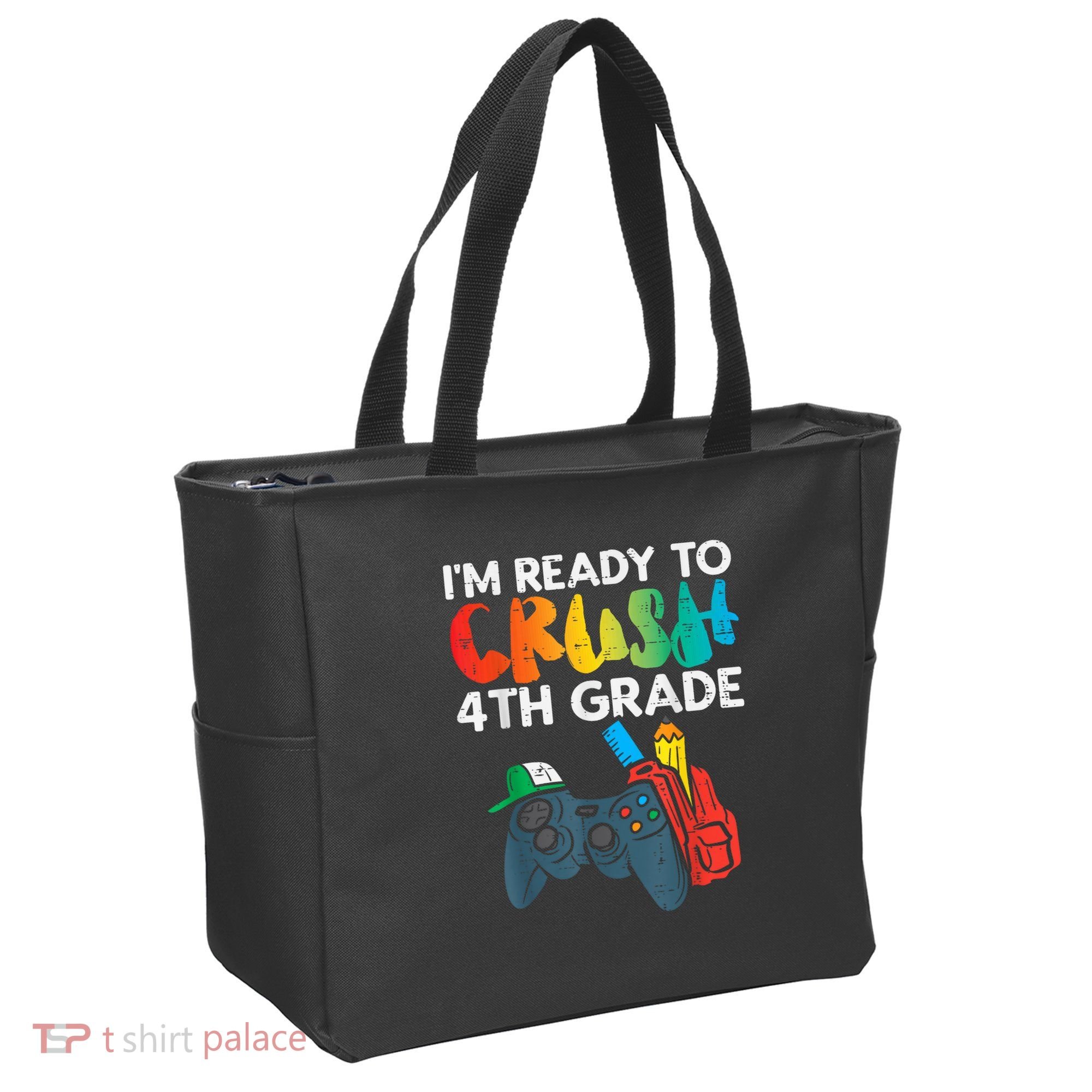 Ready To Crush 4th Grade Fourth Video Gamer First Day Boy Tote Bag