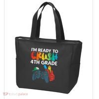 Ready To Crush 4th Grade Fourth Video Gamer First Day Boy Tote Bag thumb 3