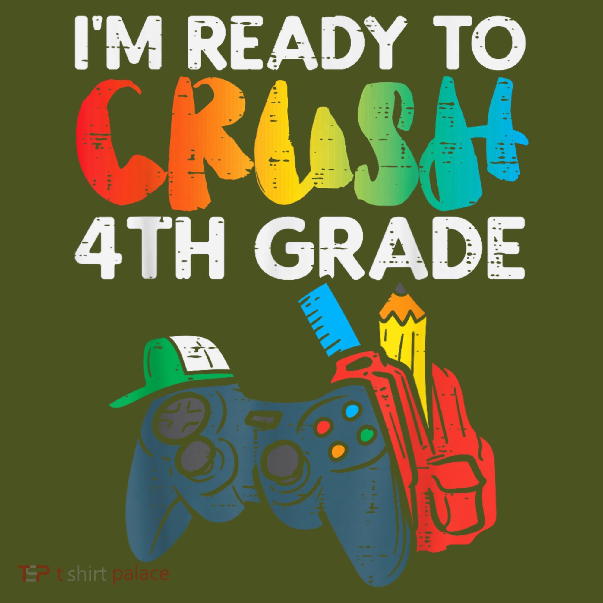 Ready To Crush 4th Grade Fourth Video Gamer First Day Boy Backpack