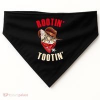 Rootin' Tootin' Cowboy Cat Meme USA-Made Doggie Bandana thumb 0