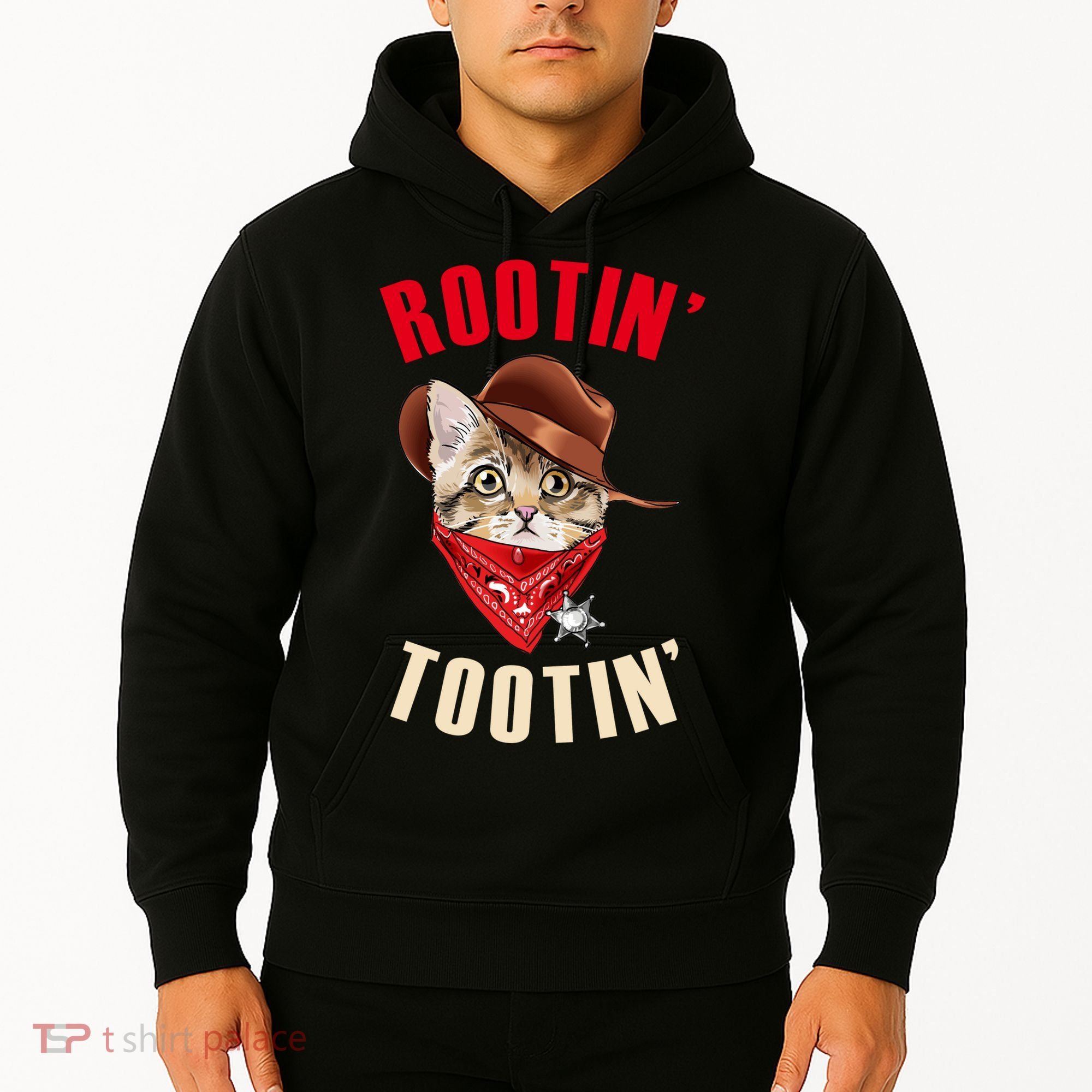 Rootin' Tootin' Cowboy Cat Meme Hoodie