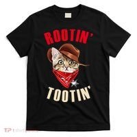 Rootin' Tootin' Cowboy Cat Meme T-Shirt thumb 0