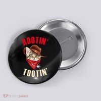 Rootin' Tootin' Cowboy Cat Meme Button thumb 0