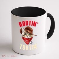 Rootin' Tootin' Cowboy Cat Meme Coffee Mug thumb 1