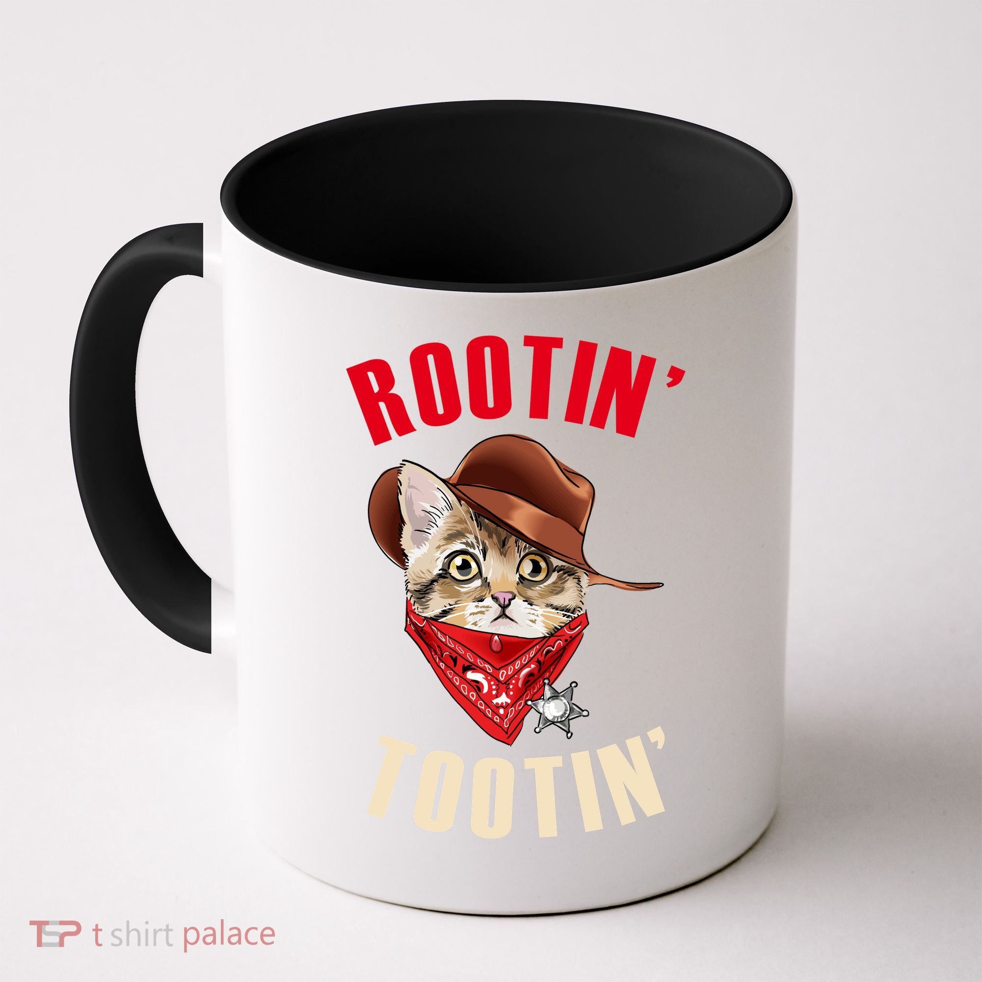 Rootin' Tootin' Cowboy Cat Meme Coffee Mug