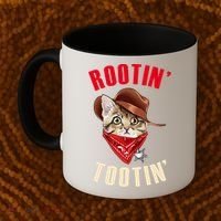 Rootin' Tootin' Cowboy Cat Meme Coffee Mug thumb 2