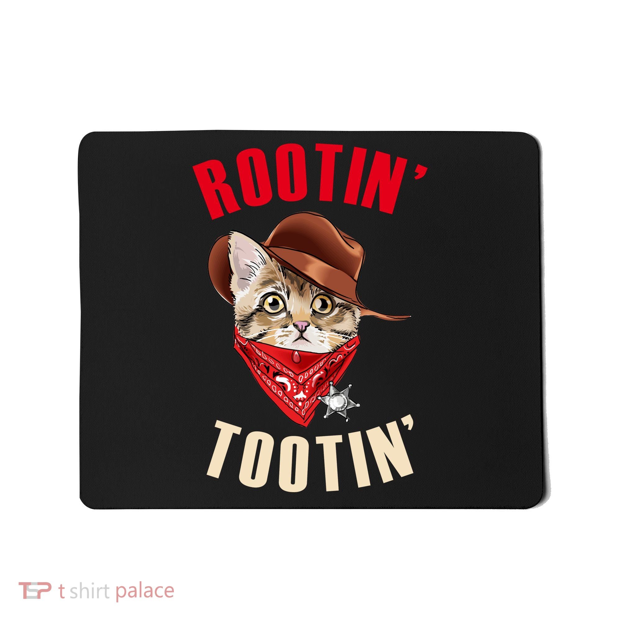 Rootin' Tootin' Cowboy Cat Meme Mousepad