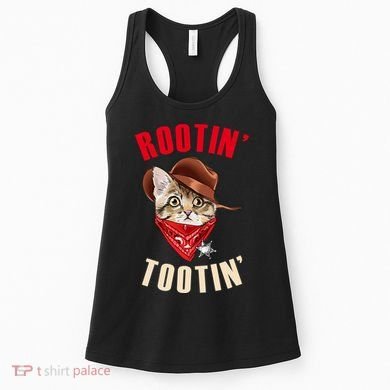 Rootin' Tootin' Cowboy Cat Meme Women's Tank Top
