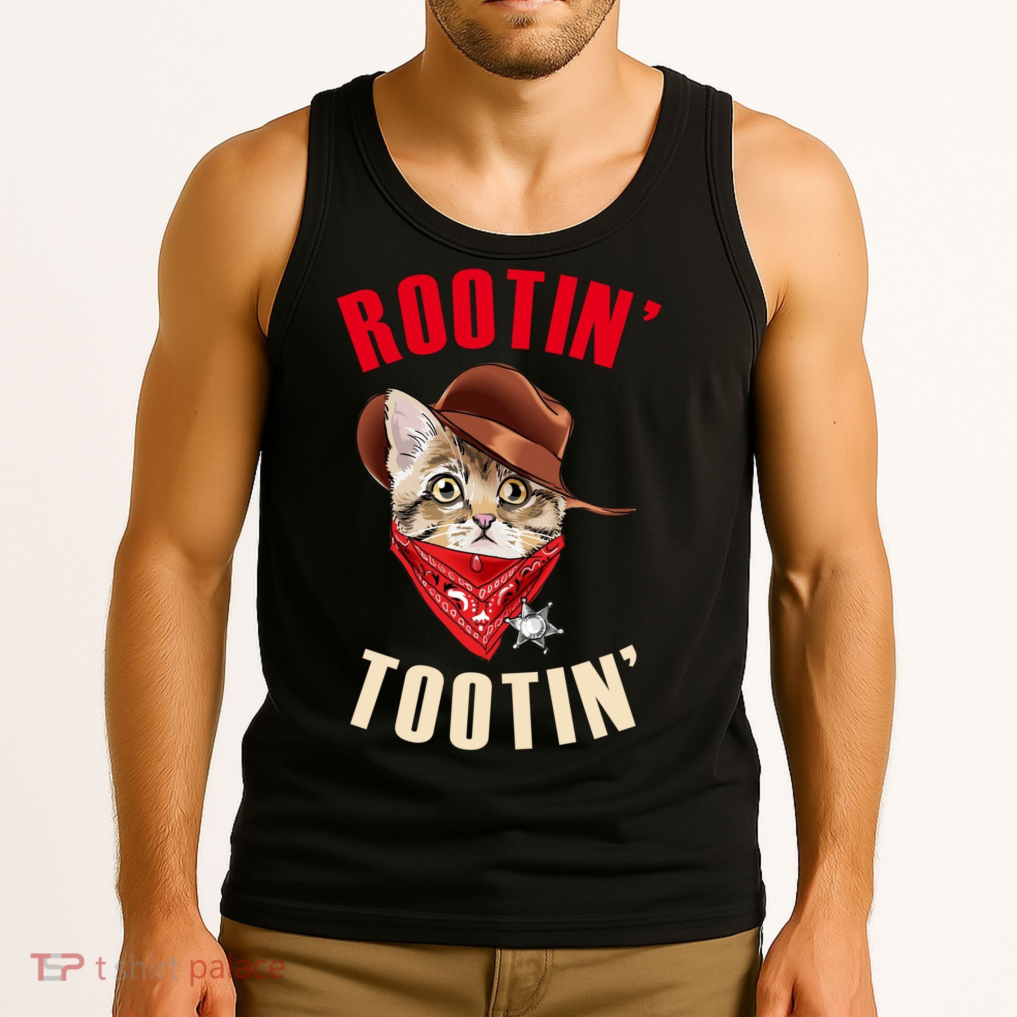 Rootin' Tootin' Cowboy Cat Meme Tank Top