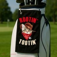 Rootin' Tootin' Cowboy Cat Meme Golf Towel thumb 2