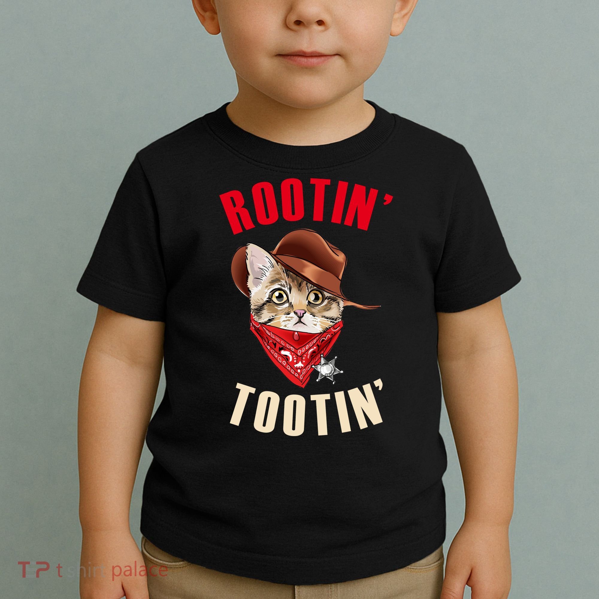 Rootin' Tootin' Cowboy Cat Meme Toddler T-Shirt