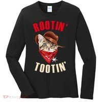 Rootin' Tootin' Cowboy Cat Meme Women's Long Sleeve Shirt thumb 0