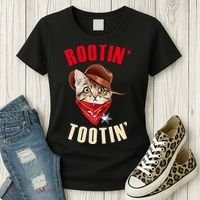 Rootin' Tootin' Cowboy Cat Meme Women's T-Shirt thumb 3