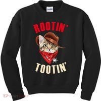 Rootin' Tootin' Cowboy Cat Meme Kids Sweatshirt thumb 0