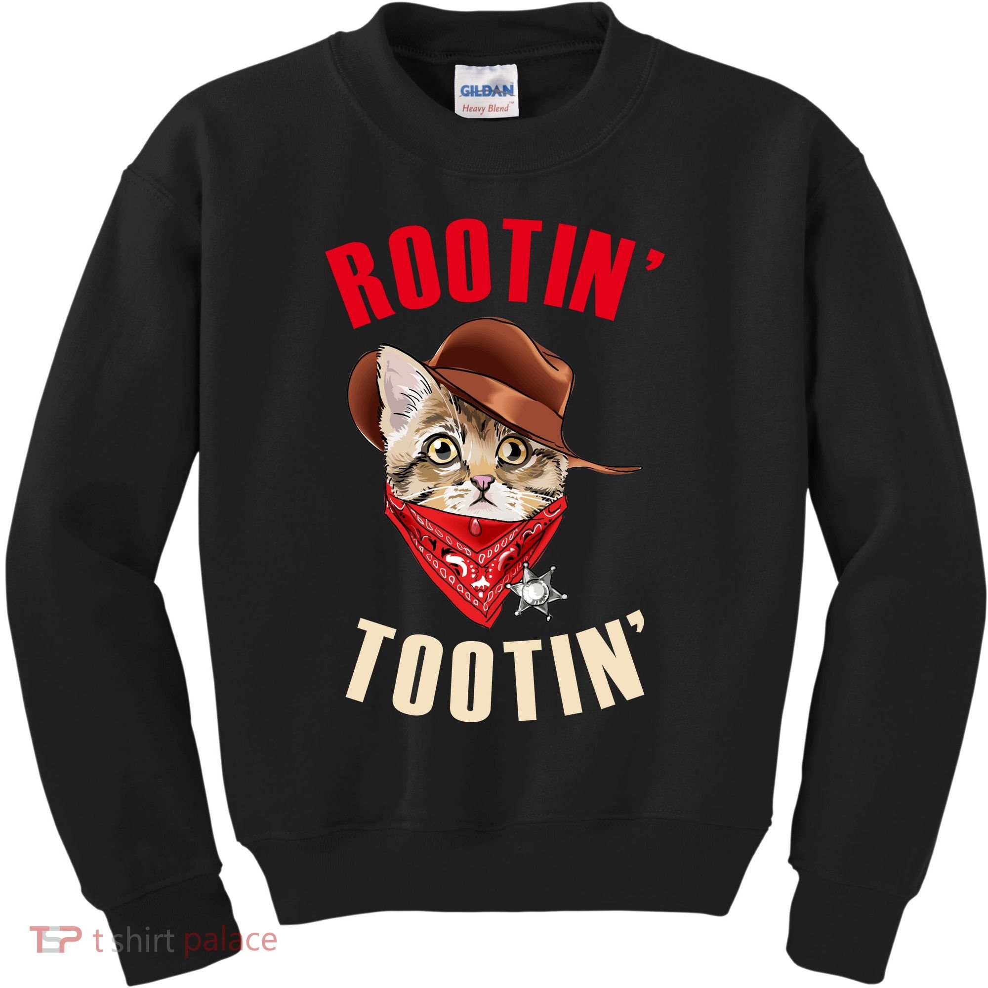 Rootin' Tootin' Cowboy Cat Meme Kids Sweatshirt
