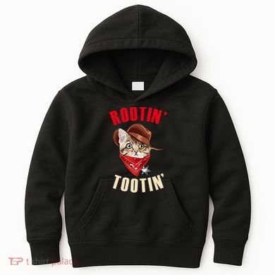 Rootin' Tootin' Cowboy Cat Meme Kids Hoodie
