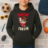 Rootin' Tootin' Cowboy Cat Meme Kids Hoodie thumb 2