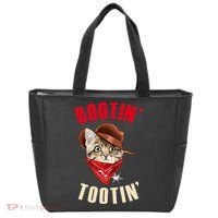 Rootin' Tootin' Cowboy Cat Meme Tote Bag thumb 0