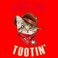Rootin' Tootin' Cowboy Cat Meme Santa Hat thumb 1