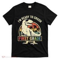 Ready To Crush First Grade 1st Day Of School Dinosaur T-Shirt thumb 0