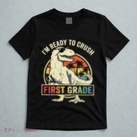 Ready To Crush First Grade 1st Day Of School Dinosaur T-Shirt thumb 5