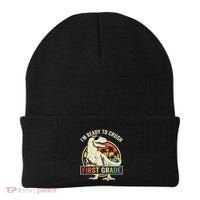 Ready To Crush First Grade 1st Day Of School Dinosaur Beanie thumb 0