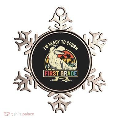 Ready To Crush First Grade 1st Day Of School Dinosaur Ornament