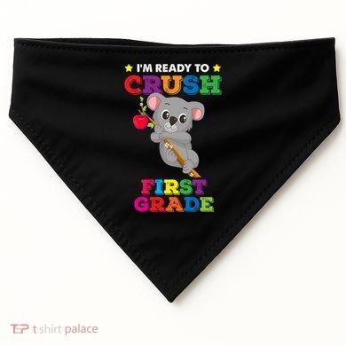 Ready To Crush 1St Grade Koala Bear Funny Back To School Gift USA-Made Doggie Bandana