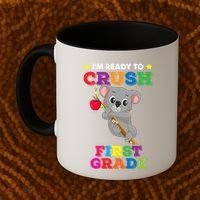 Ready To Crush 1St Grade Koala Bear Funny Back To School Gift Coffee Mug thumb 2